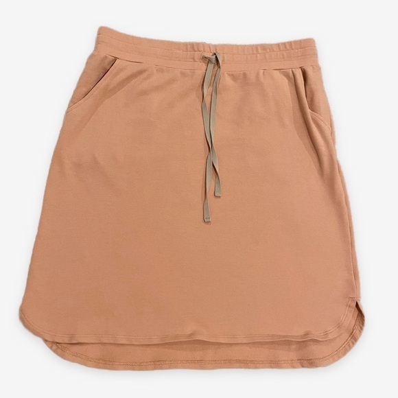 LOGO Lounge | French Terry Skirt Cotton Coral Pink Size Small - Picture 2 of 7